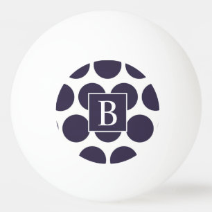 Ping Pong Balle de ping-pong à pois Navy Monogram