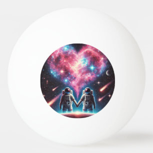 Ping Pong Balle de ping-pong Astronaute Amour Nébuleuse