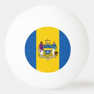 Ping Pong Balle de ping-pong avec le drapeau de Philadelphie