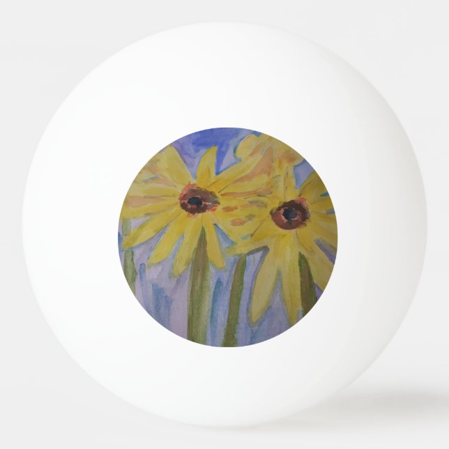 Ping Pong Balle de ping-pong de tournesol jaune été (Devant)