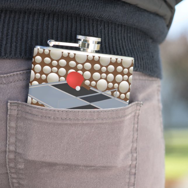 Ping Pong Balls, Hip Flask Flachmann (Beispiel)