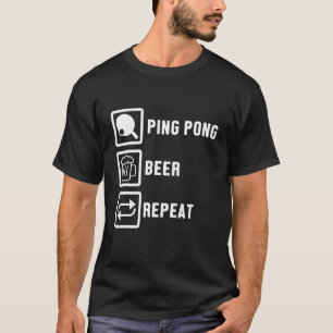 Ping Pong Beer Tischtennis Spielteam Sport T-Shirt