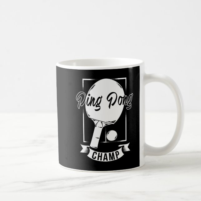 Ping Pong Champ Fun Tischtennis T-Shirt Kaffeetasse (Rechts)