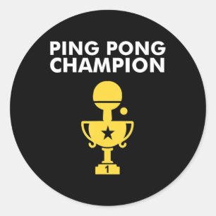 Ping Pong Champion für Tischtennis Champions Runder Aufkleber