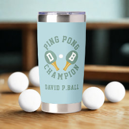 Ping Pong Champion Personalisiert isolierter Tumbl Thermobecher