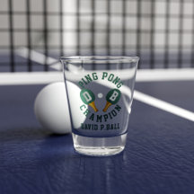 Ping Pong Champion Personalisiert Shot Glass