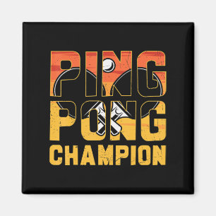 Ping Pong Champion Retro Tischtennis Magnet