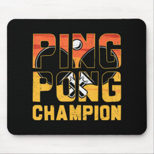 Ping Pong Champion Retro Tischtennis Mousepad