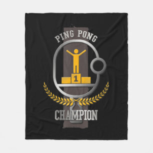 Ping Pong Champion Spaß Tischtennis-Spieler Gesche Fleecedecke