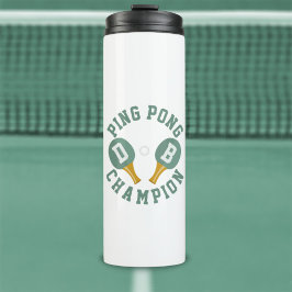 Ping Pong Champion Table Tennis Paddle Monogrammed Thermosbecher