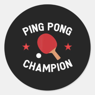 Ping Pong Champion Tischtennis Lover Geschenk Runder Aufkleber