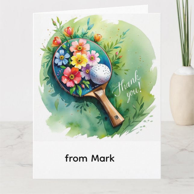 Ping Pong Dankeskarte (Vorderseite)