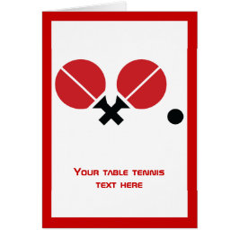 Ping-pong de table rackets carte de voeux