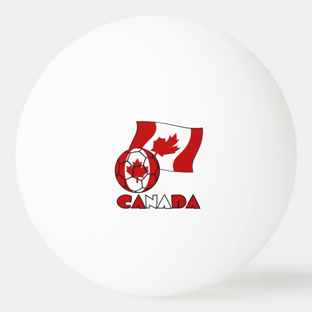 Ping Pong Drapeau canadien avec balle de football (Dos)