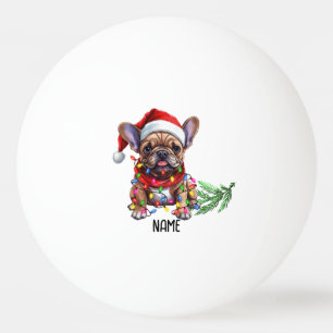 Ping Pong Frohe Weihnachten mit Santa Dog Tischtennisball