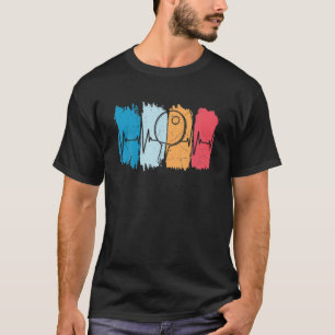 Ping Pong Heartbeat Funny Table Tennis Player Rett T-Shirt