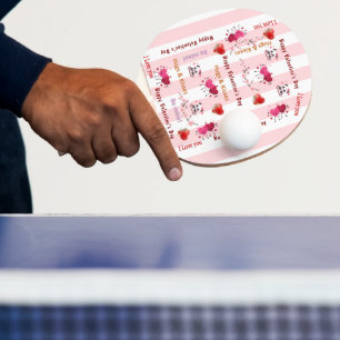 Ping Pong Joyeuse Saint-Valentin Raquette de ping-pong Coupl