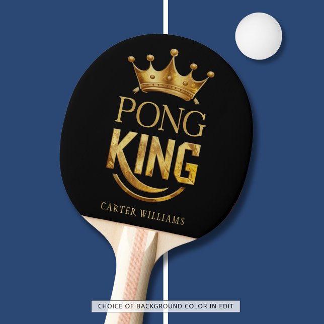 Ping Pong King Gold Crown Personalisiert Tischtennis Schläger (Von Creator hochgeladen)