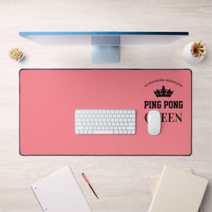 Ping Pong Königin Name personalisiert Schreibtischunterlage