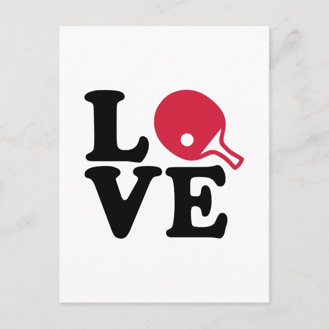Ping-Pong-Liebe Postkarte (Vorderseite)