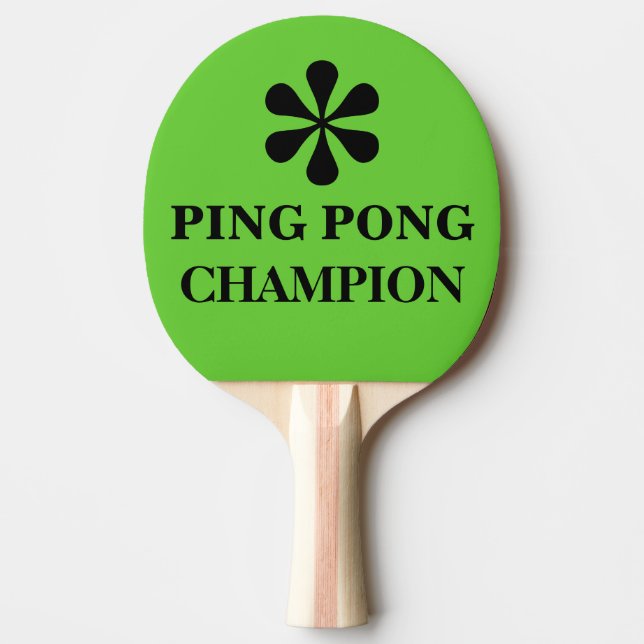 Ping Pong Master Champion Funny Text Spaß Tischtennis Schläger (Vorderseite)