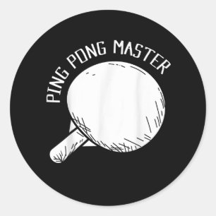 Ping Pong Master Funny Sprichwort Tischtennis Runder Aufkleber