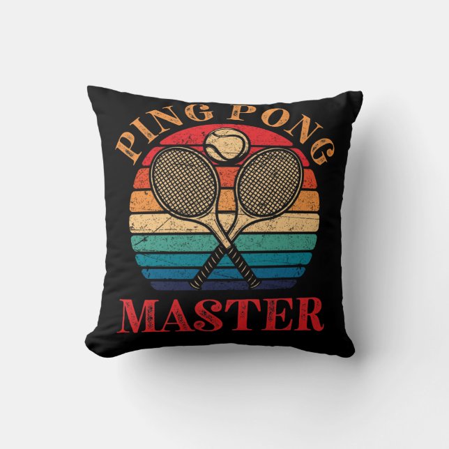 Ping Pong Master Tischtennis Paddle Kissen (Vorderseite)