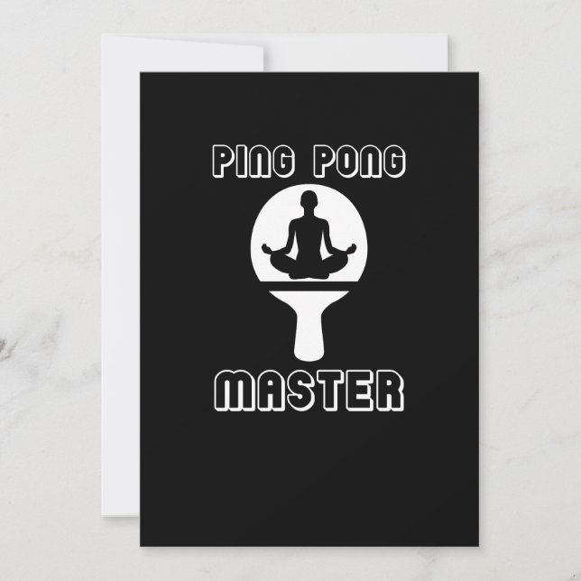 Ping Pong Meister Tischtennis Einladung (Vorderseite)