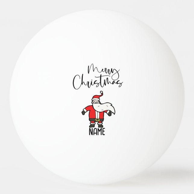 Ping Pong Merry Christmas mit dem Weihnachtsmann Tischtennisball (Vorderseite)