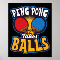 Ping Pong nimmt Balls Design Table Tennis