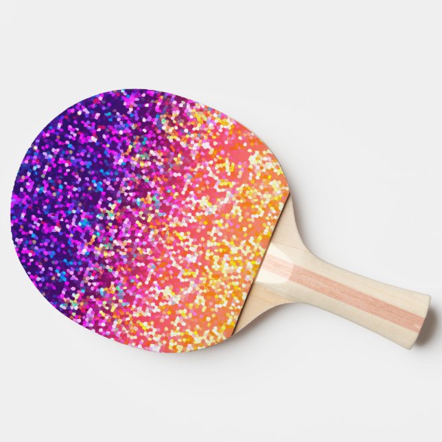 Ping Pong Paddel-Glitzer-Grafik Tischtennis Schläger (Seitenansicht)