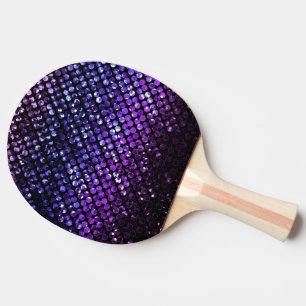 Ping Pong Paddel lila KristallBling Strass Tischtennis Schläger