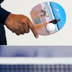Ping Pong Paddle für Ihr Foto mit QR Code anpassen Tischtennis Schläger