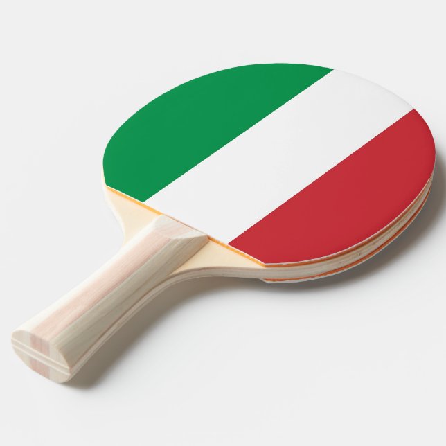 Ping Pong Paddle mit der Flagge Italiens Tischtennis Schläger (Vorderseite)
