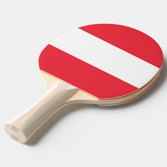 Ping Pong Paddle mit der Flagge Österreichs Tischtennis Schläger (Vorderseite)