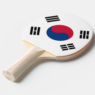 Ping Pong Paddle mit der Flagge Südkoreas Tischtennis Schläger