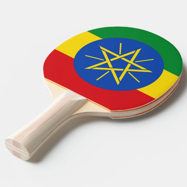 Ping Pong Paddle mit Fahne von Äthiopien Tischtennis Schläger (Vorderseite)
