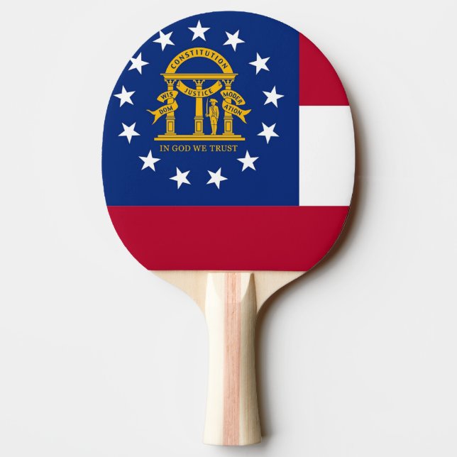 Ping Pong Paddle mit Flag Georgia, USA Tischtennis Schläger (Rückseite)