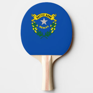 Ping Pong Paddle mit Flag Nevada, USA Tischtennis Schläger