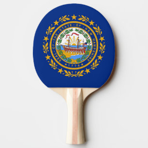 Ping Pong Paddle mit Flag New Hampshire, USA Tischtennis Schläger