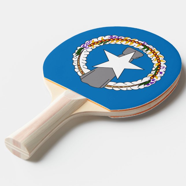 Ping Pong Paddle mit Flag Northern Mariana Tischtennis Schläger (Vorderseite)