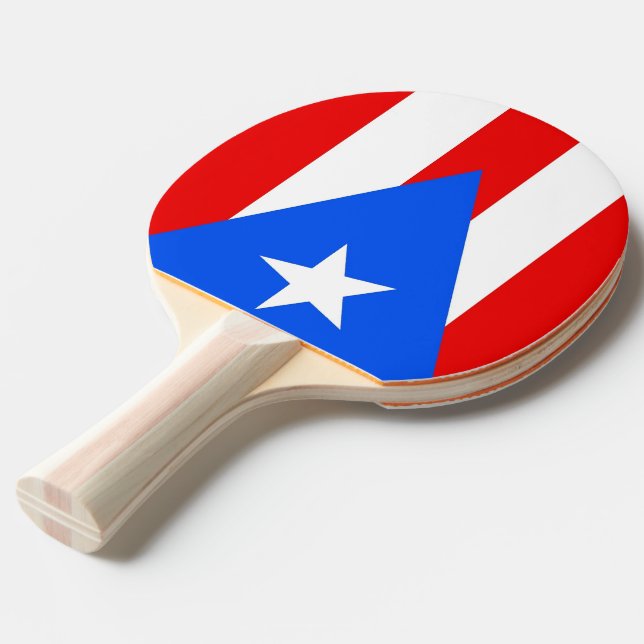 Ping Pong Paddle mit Flag Puerto Rico, USA Tischtennis Schläger (Vorderseite)