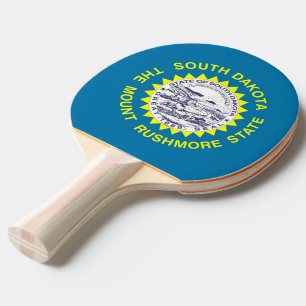 Ping Pong Paddle mit Flag South Dakota, USA Tischtennis Schläger