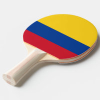 Ping Pong Paddle mit Flag von Kolumbien