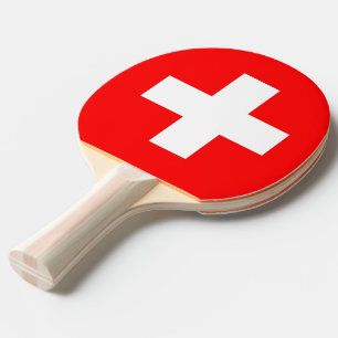 Ping Pong Paddle mit Flagge der Schweiz Tischtennis Schläger