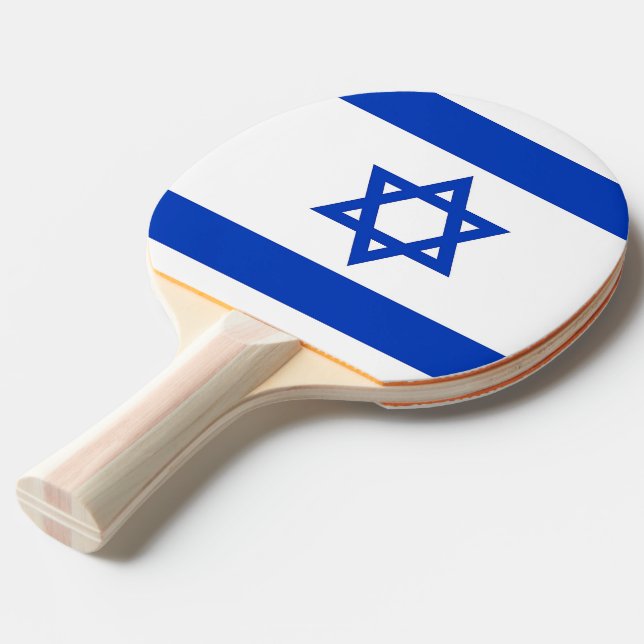Ping Pong Paddle mit Flagge Israels Tischtennis Schläger (Vorderseite)