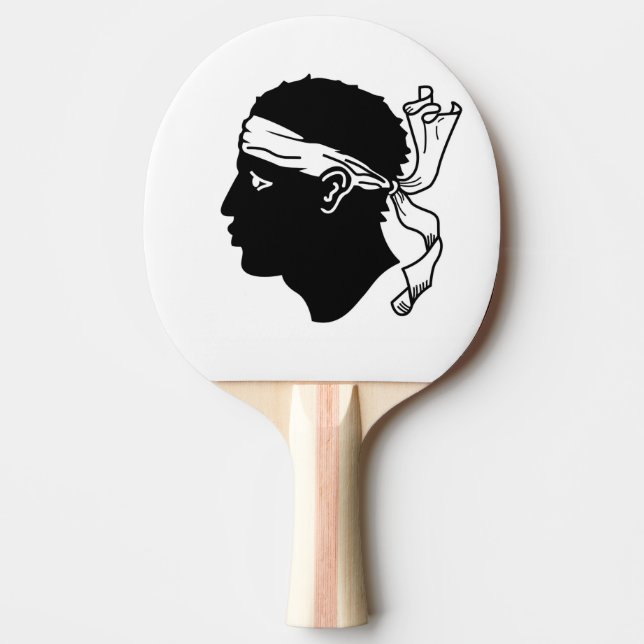 Ping Pong Paddle mit Flagge von Korsika Tischtennis Schläger (Vorderseite)