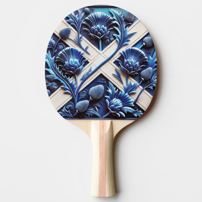 Ping Pong Paddle mit schottischen Thistles Tischtennis Schläger (Rückseite)