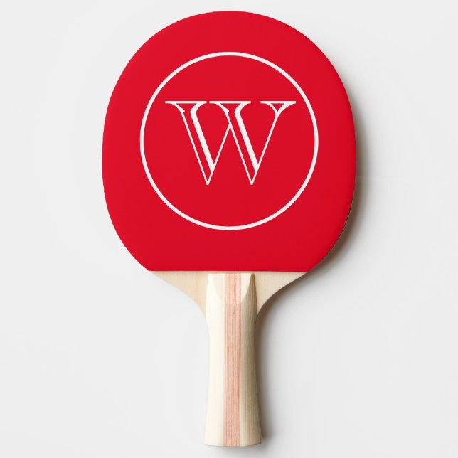 Ping Pong Paddle Monogram Letter Tischtennis Schläger (Vorderseite)