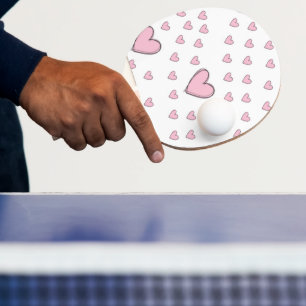 Ping Pong Paddle Pink Herz Tischtennis Schläger
